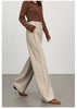 Women casual pants with high waist drape