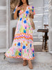 Colorful Floral Maxi Sun Dress for Women