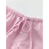 front buttons striped boxer shorts women