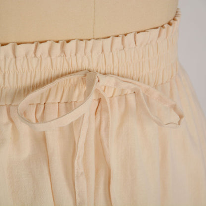 long pleated skirt Ruffle Hem Knot