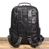 Men’s Leather Backpack with Trolley Sleeve Travel Laptop