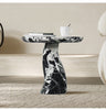 Modern Scandinavian Black Marble Round Side Table