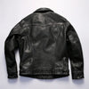 Men Full Grain Calfskin Black Leather Jacket