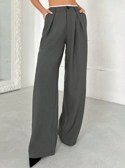 Women Wide Leg Suit Pants
