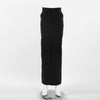 Fabric Midi Skirt with High Slit