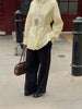 Women Cotton Button Down Shirt Loose Fit Long Sleeve