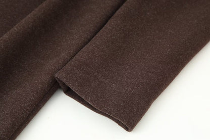 Long brown wool coat women winter outerwear