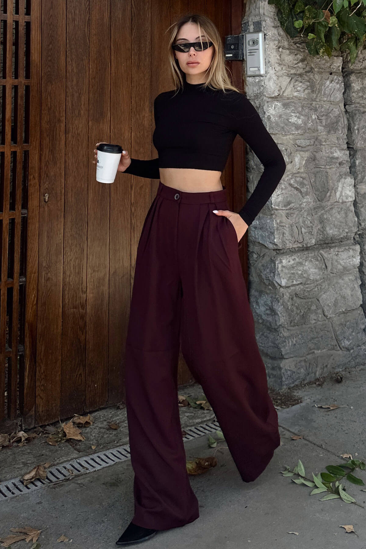 wide leg bell bottom dress pants women's