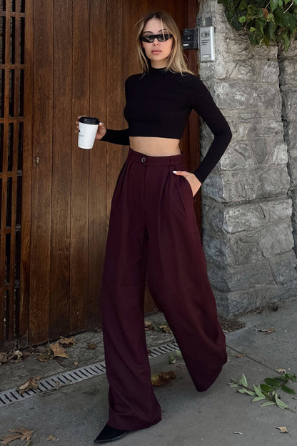 wide leg bell bottom dress pants women's