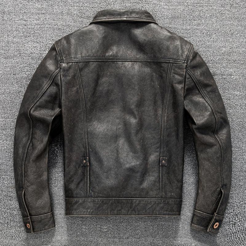 Men’s Vintage Distressed Leather Jacket