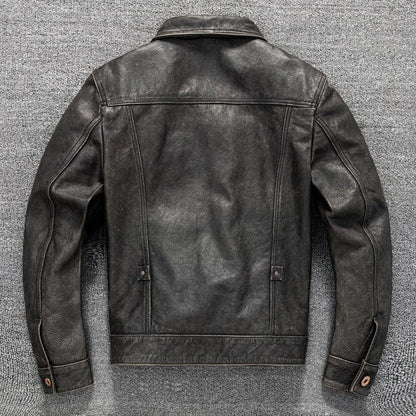 Men’s Vintage Distressed Leather Jacket