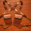 Double Shoulder Holster Bag Steampunk Harness Wallet