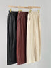 Women Leather Baggy Pants Retro Elastic Waist Loose Fit