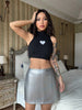 Women's faux Leather A-Line Mini Skirt
