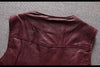 Men's washed vintage leather motorcycle vest