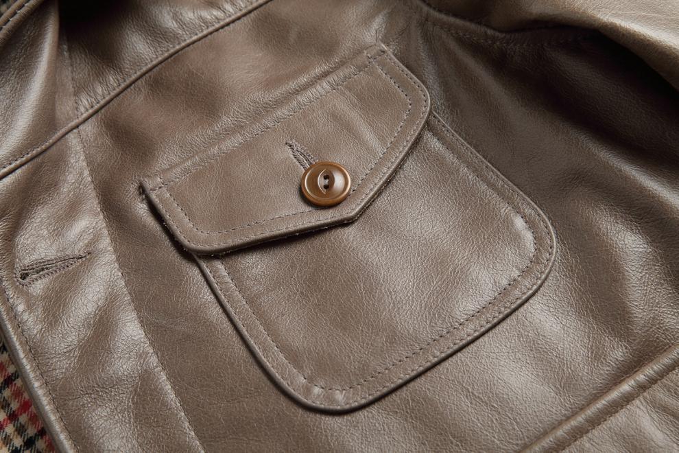 Men’s Oil-Waxed Leather Slim Fit Jacket