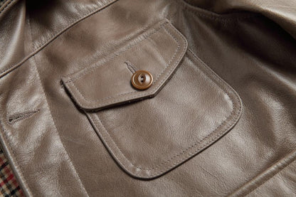 Men’s Oil-Waxed Leather Slim Fit Jacket