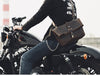 Men’s Crazy Horse Cowhide Leather Motorcycle Messenger Bag