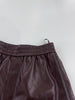Brown Genuine Leather Shorts for Women
