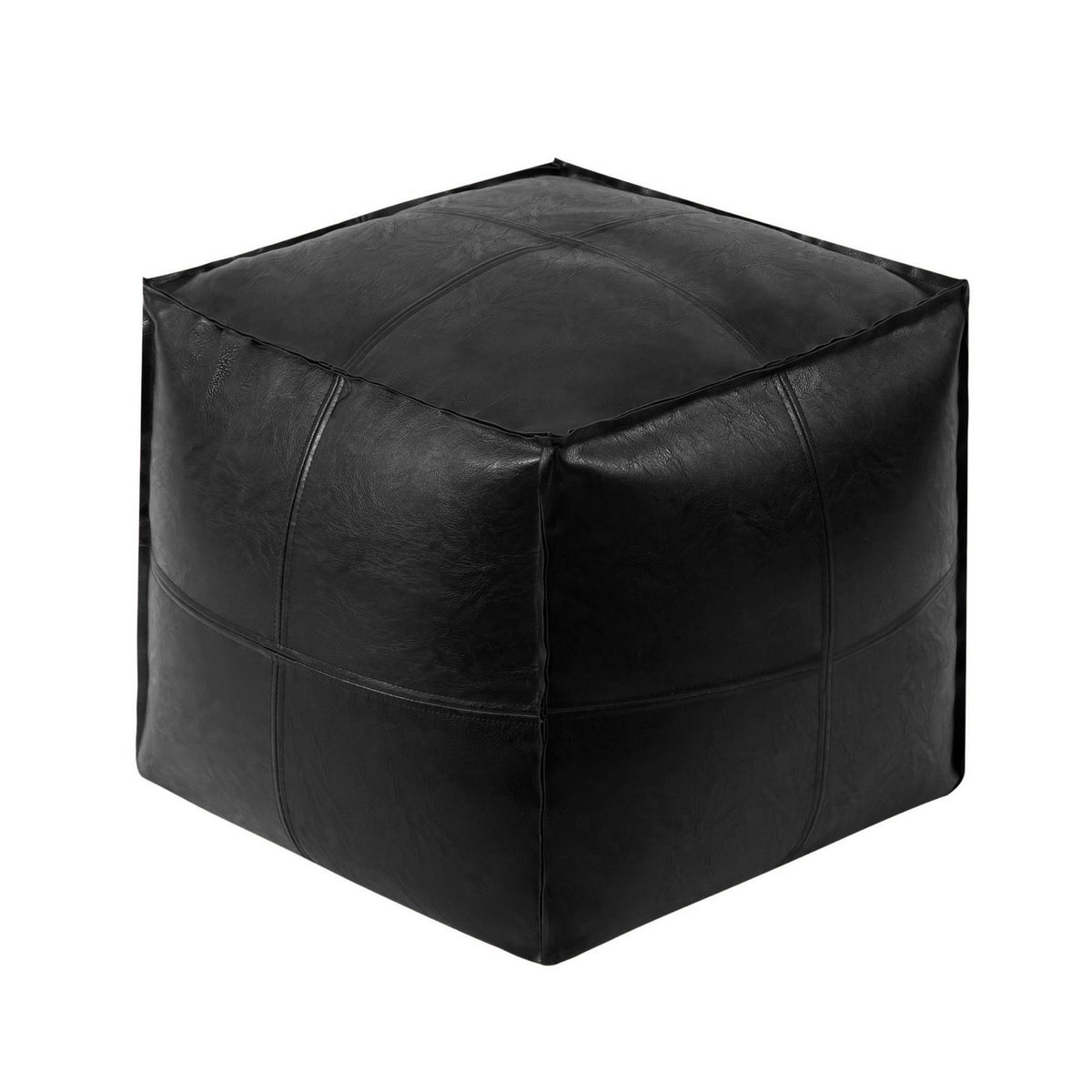 Leather Footrest Ottoman Cover for Square Floor