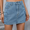 Denim Mini Skirts Cargo Style