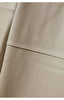 Irregular Cut Leather Wide Leg Pants for Women Cropped Straight Fit