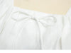 White linen a line midi sundress square neck summer