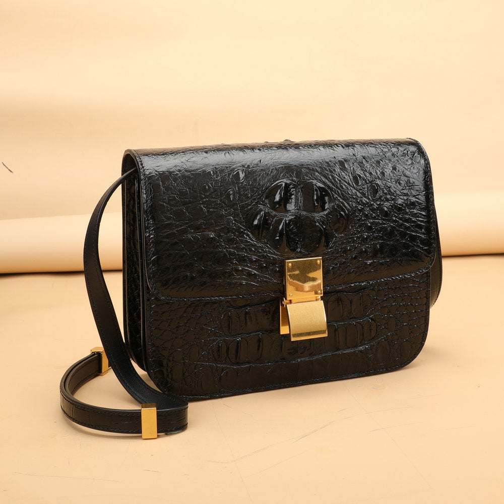 Women Genuine Crocodile Leather Crossbody Bag