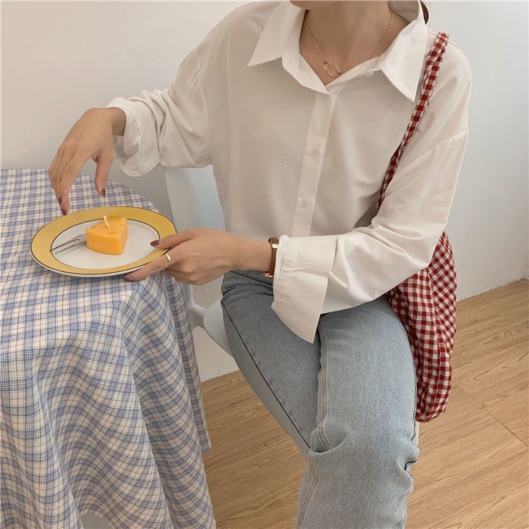 women drop shoulder long sleeve shirt