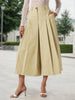 Women’s High Waist Pleated Wide Leg Skirt Pants With Pockets