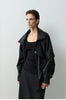 Women Loose Fit Leather Jacket Oversized Bomber Moto