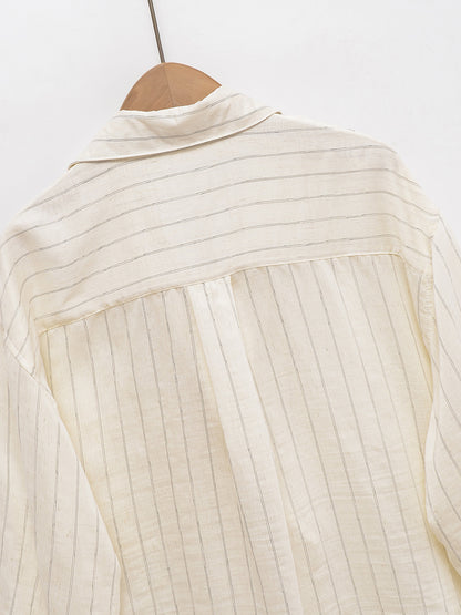 Oversized Striped Long Sleeve Shirt