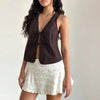 Tie-Up Fabric Sleeveless Tank Top