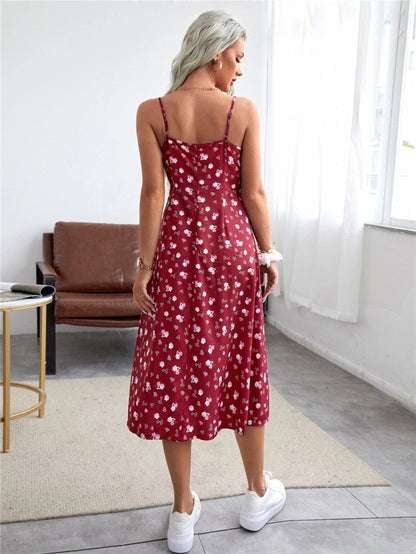 cami maxi dress with slit hem