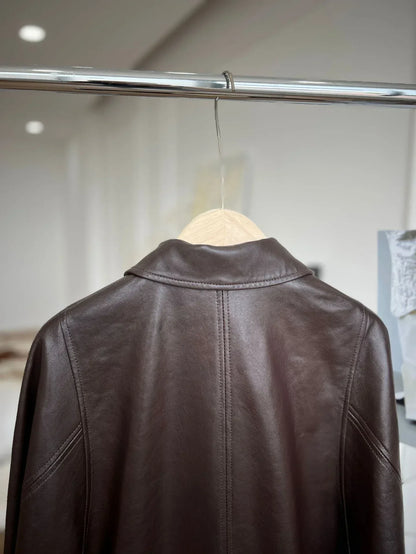 Oversized Black Leather Bomber Jacket Women