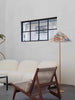 Danish Wabi-Sabi Rattan Floor Lamp Retro Hat Style Standing Light