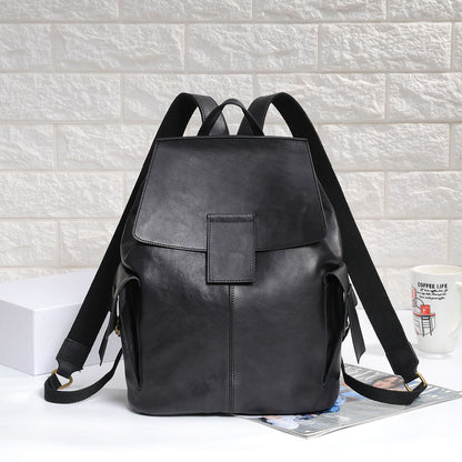 Women Leather Backpack – Large Capacity Cowhide Bag