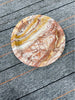 Natural Marble Round Tray Decorative Round Display Dish