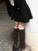 Old Fashion Women Wool Shawl Coat with Belt