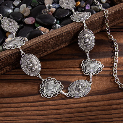 Waist Chain with Silver Heart Medallions