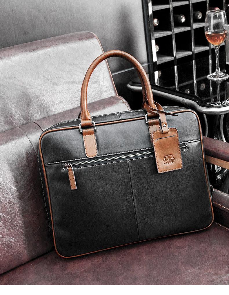 Leather Business Travel Shoulder Bag