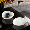 Light Luxury Marble Fruit Plate Natural White Jade Decorative Bowl
