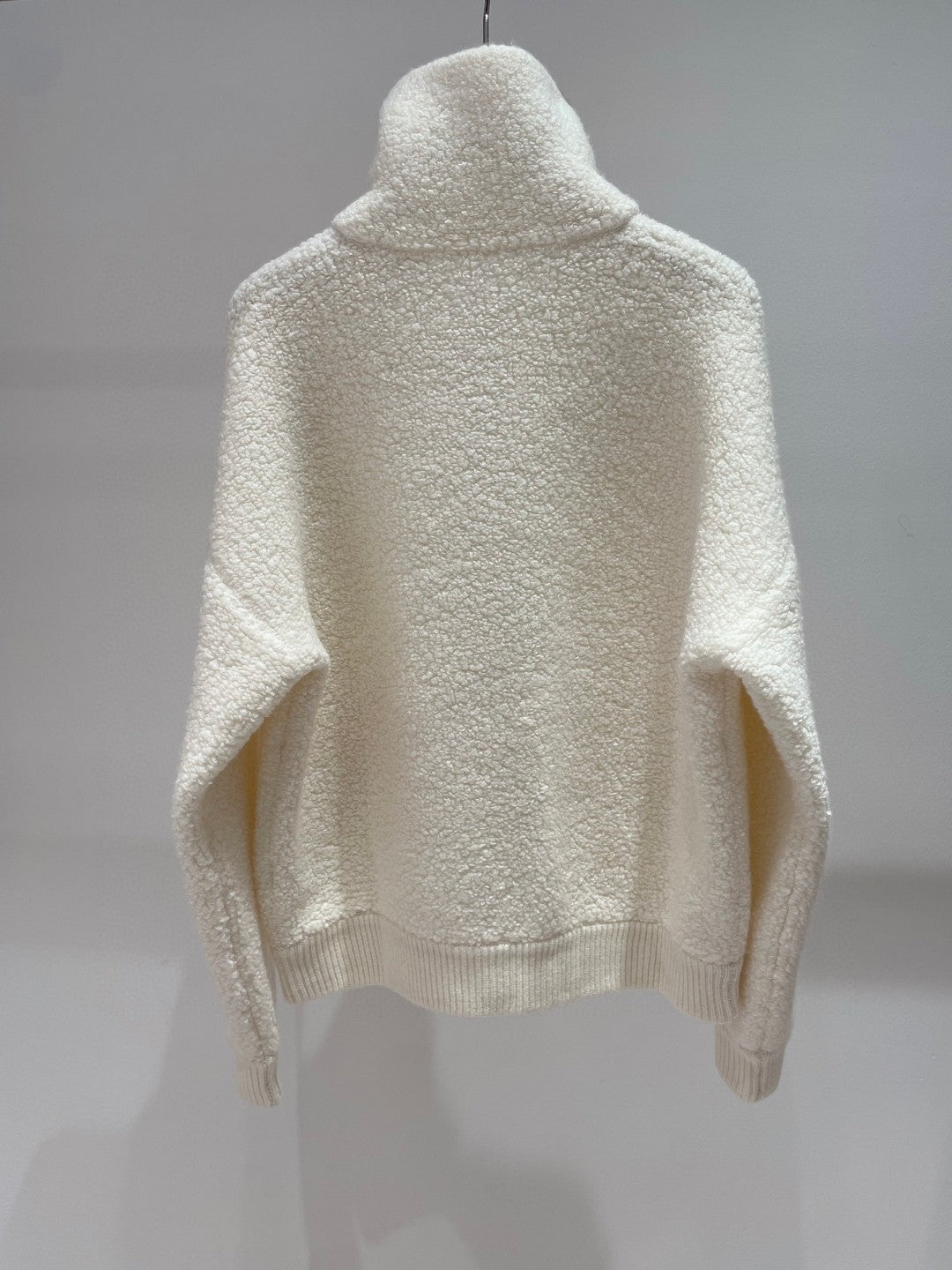 Women Stand Collar Cashmere Zip Sweater Yarn Knit