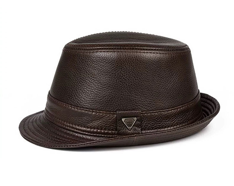 Genuine leather jazz cap for men 3 L