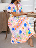 Colorful Floral Maxi Sun Dress for Women