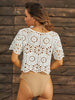 Sunscreen hollow crochet beach pullover top