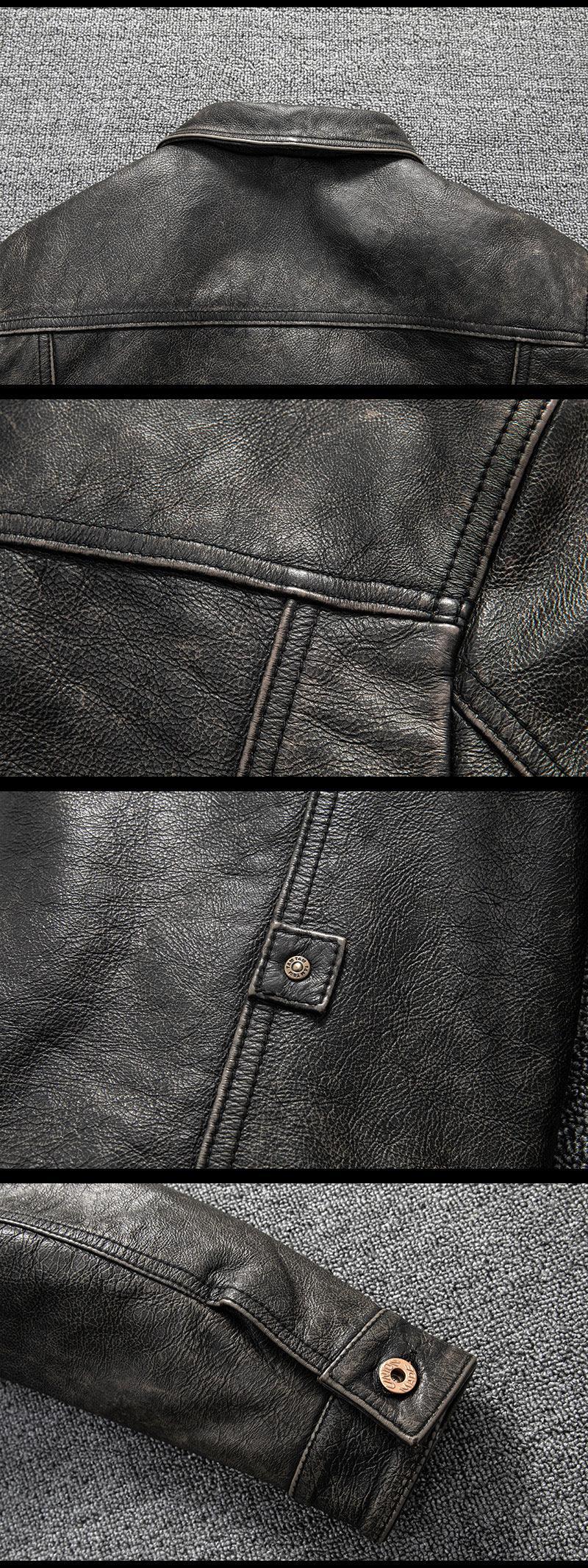 Men’s Vintage Distressed Leather Jacket