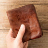 Men’s Genuine Leather Short Wallet with Coin Pocket