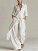 Women’s Two Piece Belted Wide Leg Pant Set