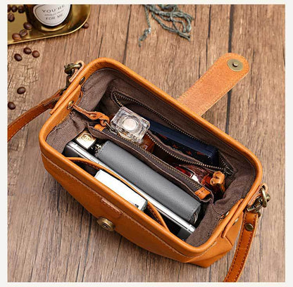 Leather Crossbody Bag for Women Small Shoulder Purse
